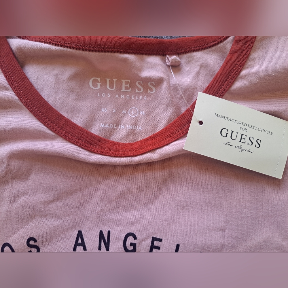 Guess Women's Ringer Baby Tee - Picture 6 of 8